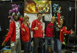 The SmuggleCraft development team from left: TJ, Carol, Joey, Ben, and Dana